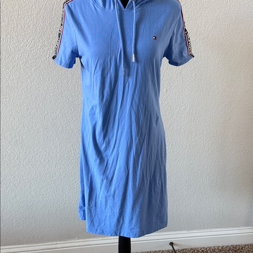 Tommy Hilfiger Light Blue Hoodie Dress